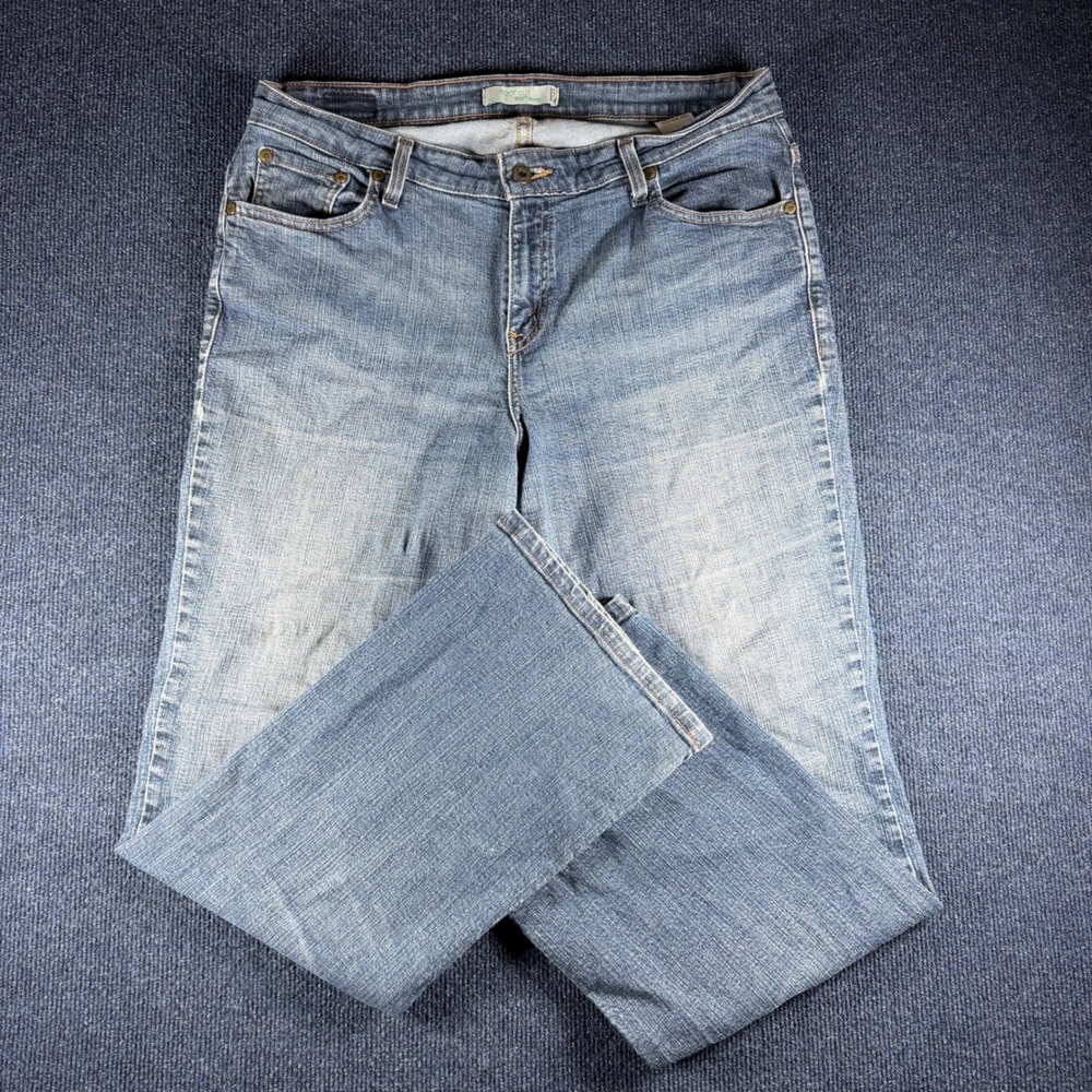 Levis 580 Bootcut Jeans Womens 16W 17.5in Waist Medium Wash Stretch